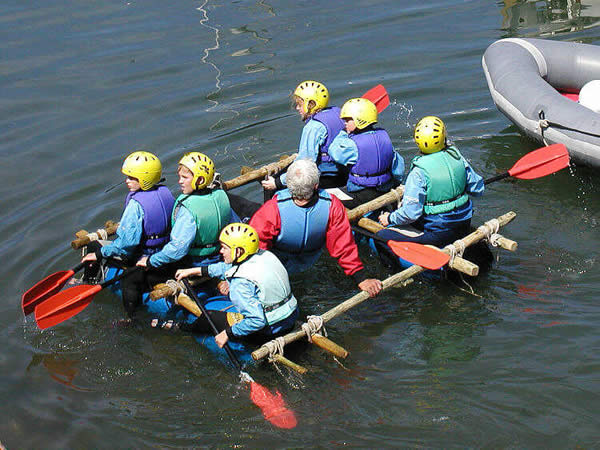 Raft Building Birthday Party